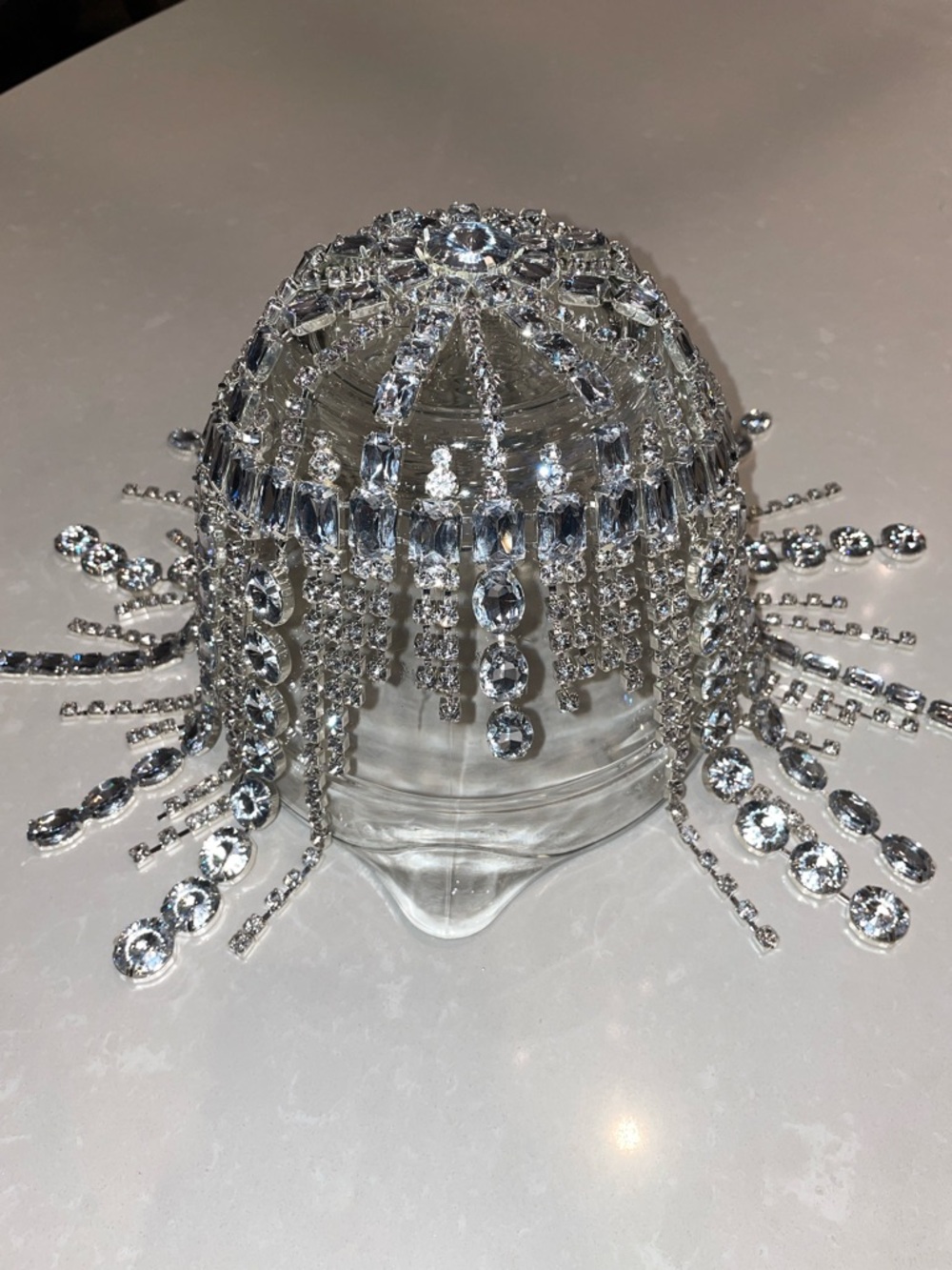 Rhinestone Headpiece Cap - Picture 4 of 10